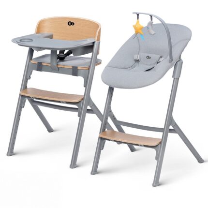 Kinderkraft – Seggiolone Pappa Evolutivo 4 in 1 Livy + Sdraietta Calmee